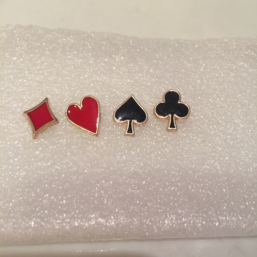 ❤️ ♠️♦️ ♣️ Awesome 4 piece set of card suit poker pins - Picture 5 of 7